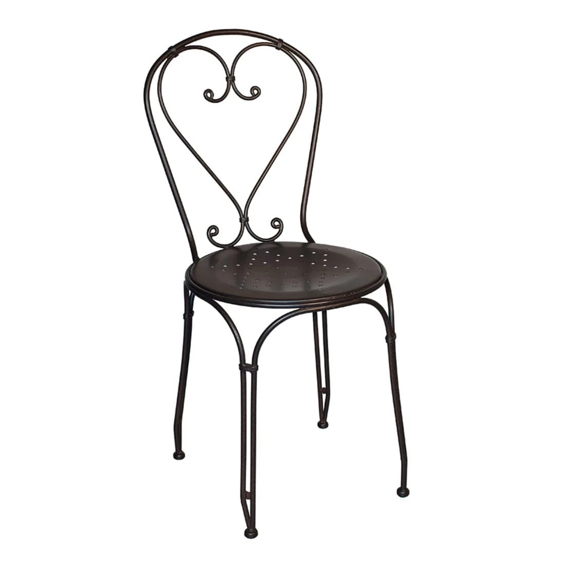 MBM Stuhl Boulevard Schmiedeeisen Marone Antik 1 MBM Stuhl Boulevard Schmiedeeisen Marone Antik