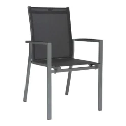 Stern New Levanto Stapelsessel Aluminium/Textilene Graphit/Silbergrau