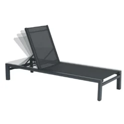 Garden Impressions Salsa Gartenliege Aluminium/Textilene Carbon Black/Anthrazit