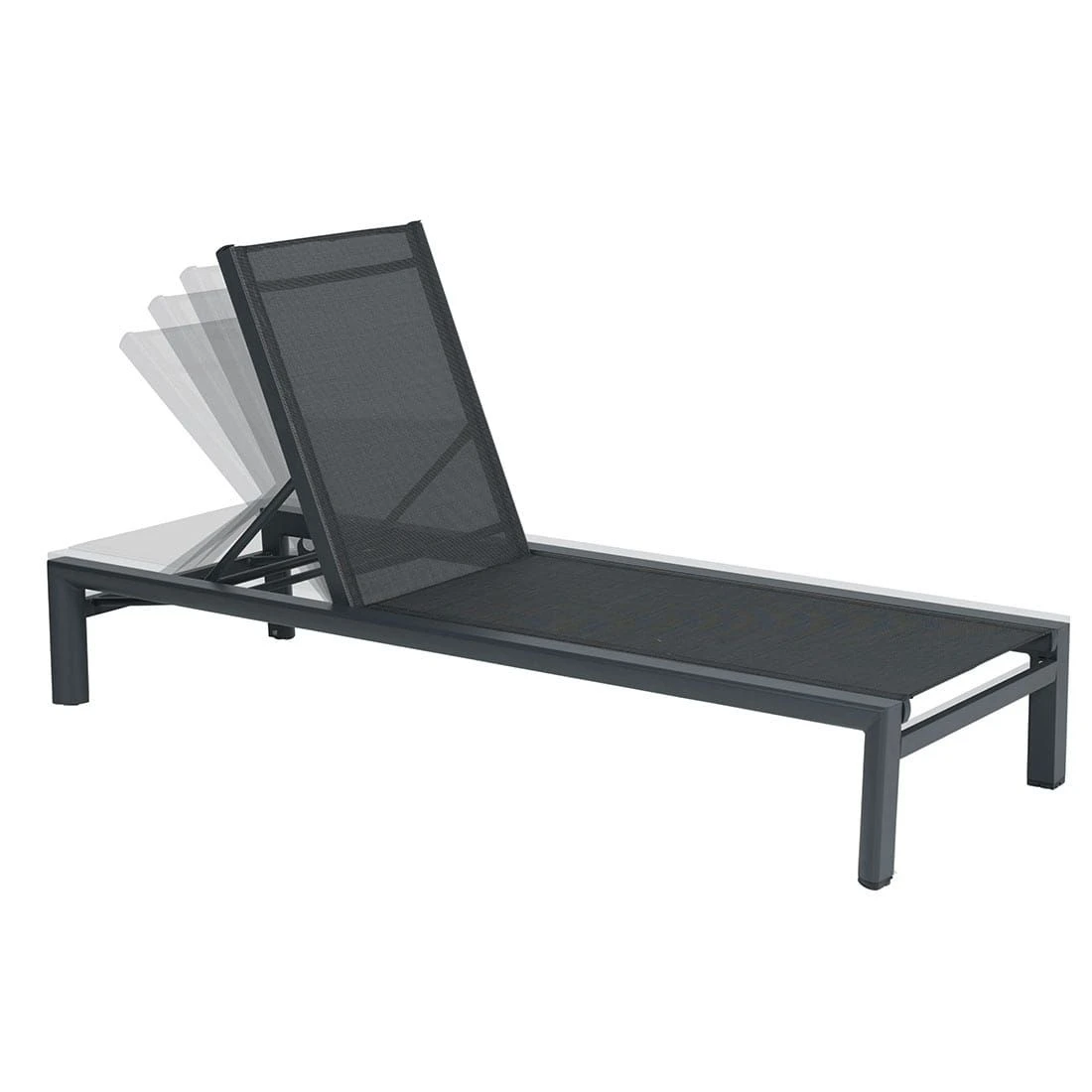 Garden Impressions Salsa Gartenliege Aluminium/Textilene Carbon Black/Anthrazit 1 Garden Impressions Salsa Gartenliege Aluminium/Textilene Carbon Black/Anthrazit