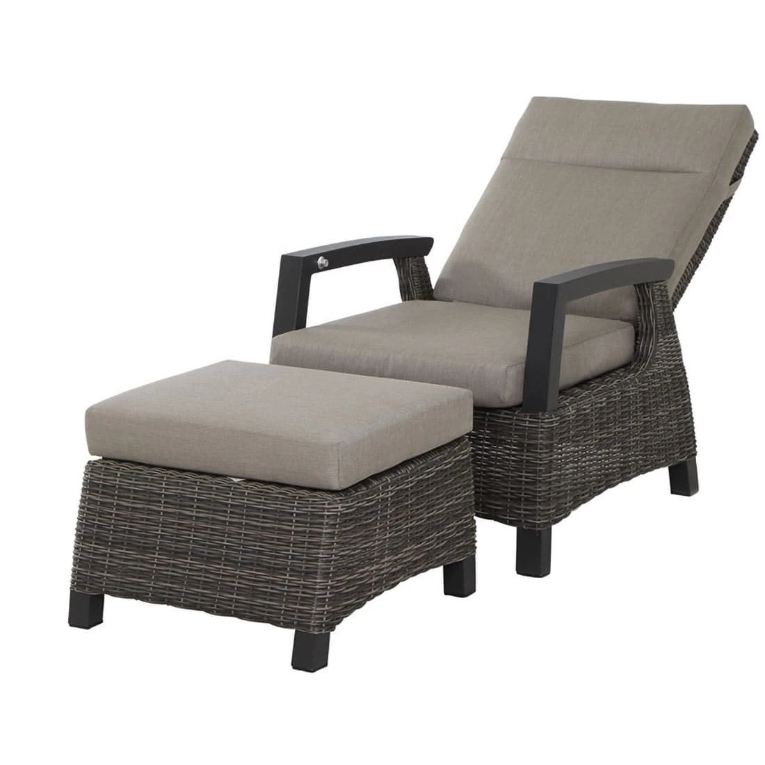 Siena Garden Corido Loungesessel Alu/Geflecht Inkl. Kissen Matt Anthrazit/Charcoal-Grey/Taupe 10 Siena Garden Corido Loungesessel Alu/Geflecht Inkl. Kissen Matt Anthrazit/Charcoal-Grey/Taupe – Bild 10