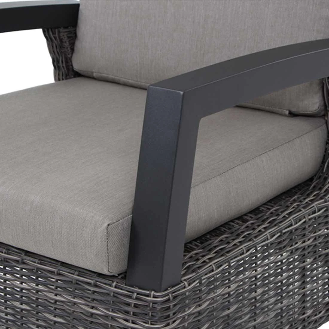 Siena Garden Corido Loungesessel Alu/Geflecht Inkl. Kissen Matt Anthrazit/Charcoal-Grey/Taupe 7 Siena Garden Corido Loungesessel Alu/Geflecht Inkl. Kissen Matt Anthrazit/Charcoal-Grey/Taupe – Bild 7