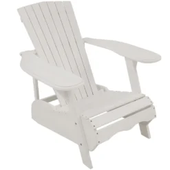 OUTLIV. Classic Adirondack Sessel Akazie Fresh White