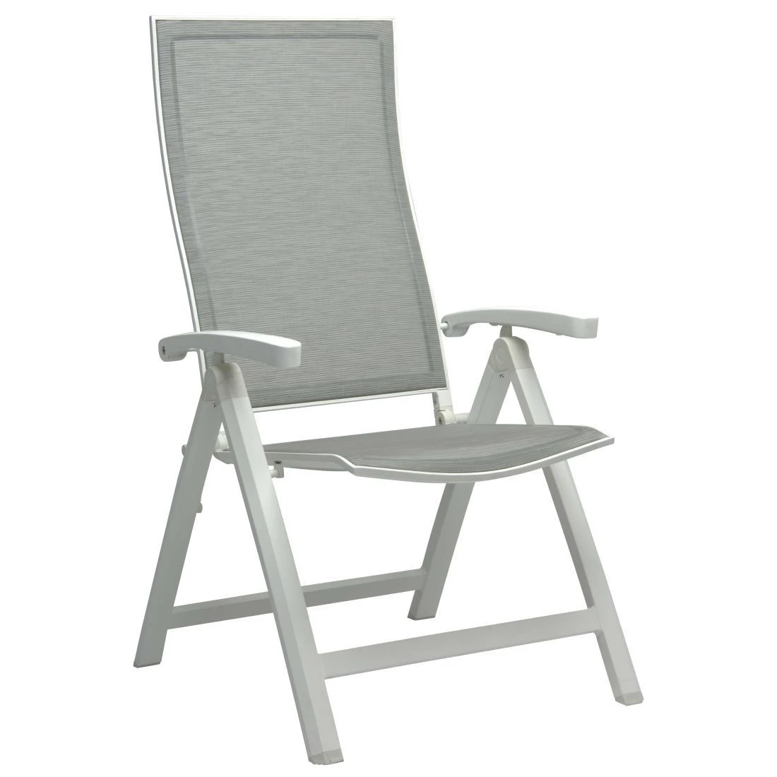 Stern Kari Klappsessel Aluminium/Textilene Weiß/Silber