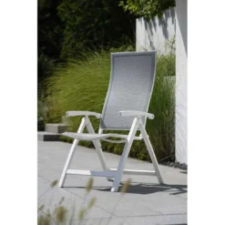 Stern Kari Klappsessel Aluminium/Textilene Weiß/Silber -Gartenmöbel Geschäft 1108088 3
