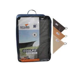 Nesling Coolfit Sonnensegel Quadrat 500x500 Cm HDPE Grau -Gartenmöbel Geschäft 1108418 4