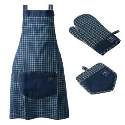 Doppler Grillhandschuh-Set Baumwolle/Polyester Jeanslook