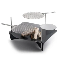 Höfats TRIPLE Tisch Edelstahl Silber