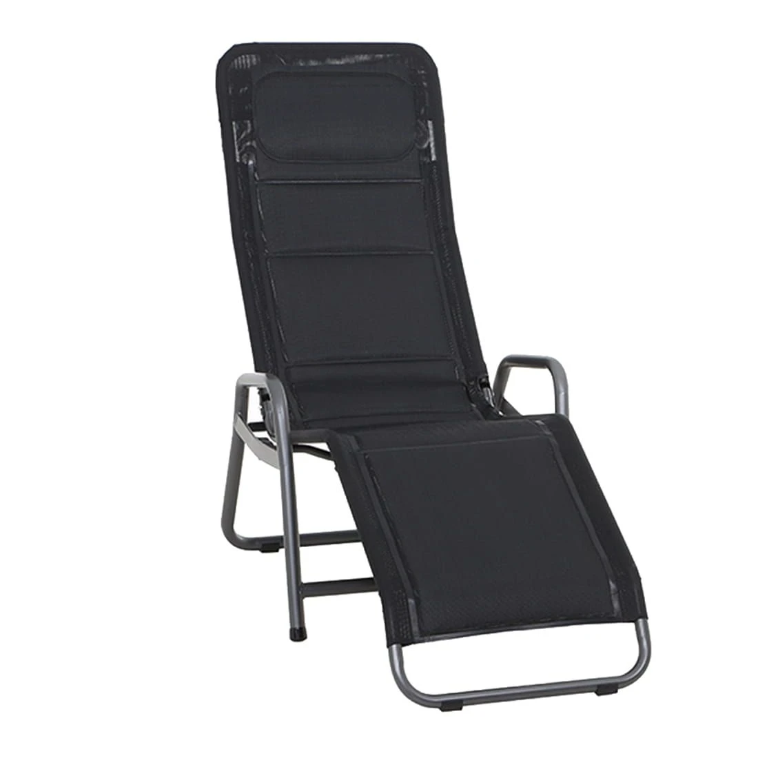 Siena Garden Fano Kippliege Stahl/Polyester Anthrazit/Schwarz 1 Siena Garden Fano Kippliege Stahl/Polyester Anthrazit/Schwarz