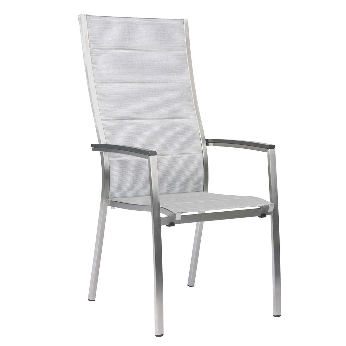 Stern Cardiff Hochlehner-Stapelsessel Edelstahl/Textilene Gepolstert Silber 1 Stern Cardiff Hochlehner-Stapelsessel Edelstahl/Textilene Gepolstert Silber