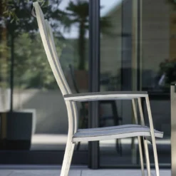 Stern Cardiff Hochlehner-Stapelsessel Edelstahl/Textilene Gepolstert Silber 5 Stern Cardiff Hochlehner-Stapelsessel Edelstahl/Textilene Gepolstert Silber -Gartenmöbel Geschäft 1205581 3