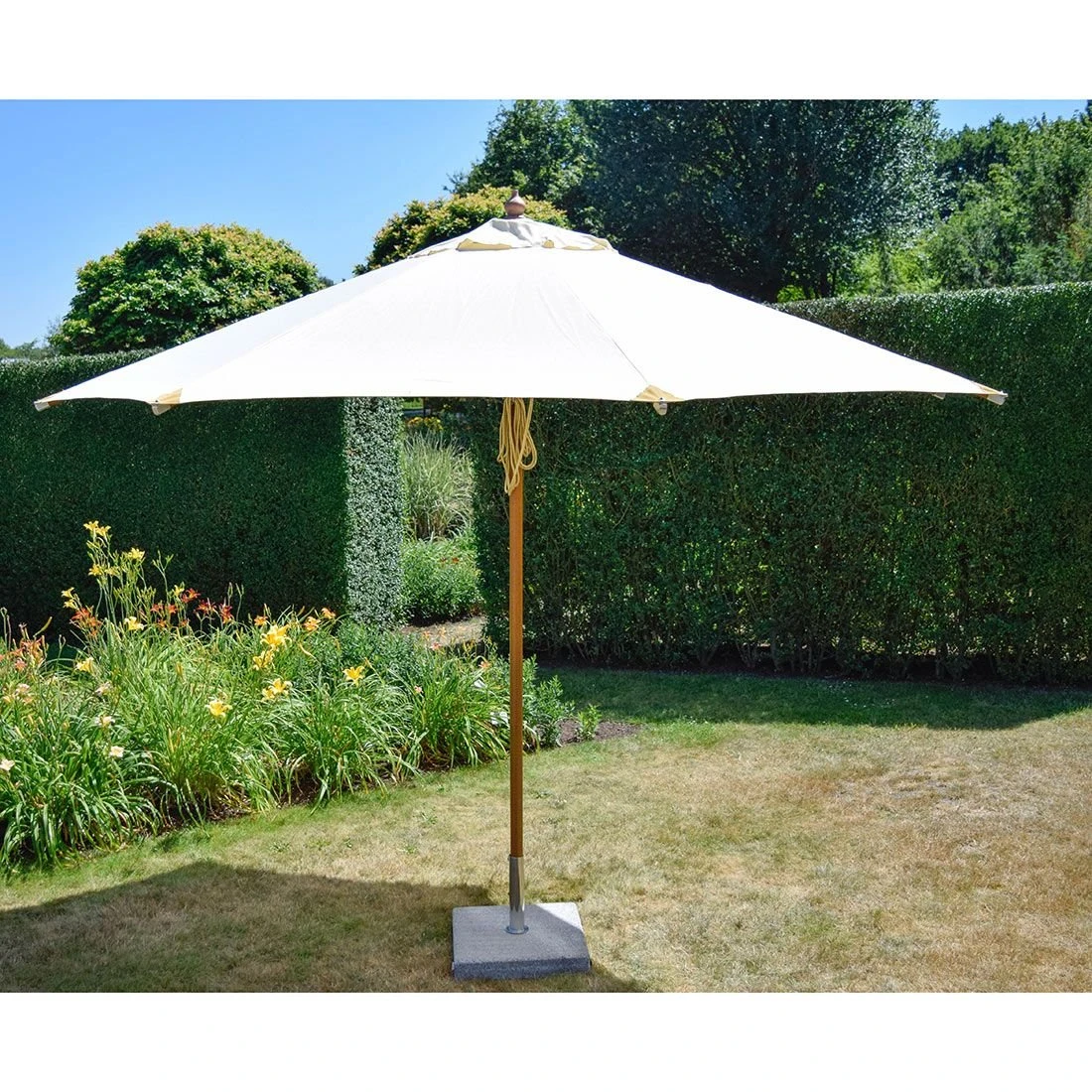 Zebra Rumba Novo Sonnenschirm Ø350cm Holz/Olefin Beige 2 Zebra Rumba Novo Sonnenschirm Ø350cm Holz/Olefin Beige – Bild 2