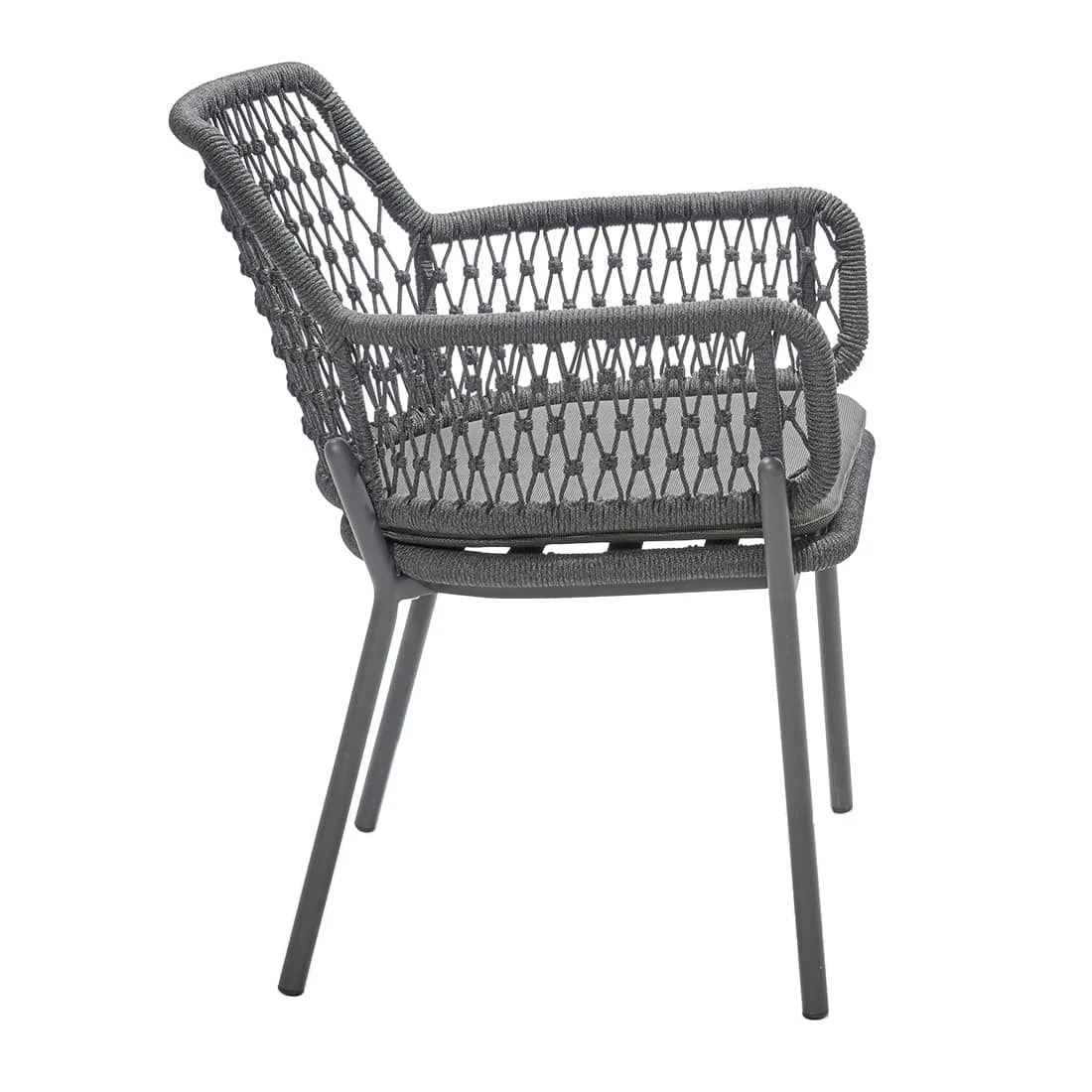 Musterring London Gartensessel Aluminium/Kordelflechtung Anthrazit/Grau 2 Musterring London Gartensessel Aluminium/Kordelflechtung Anthrazit/Grau – Bild 2