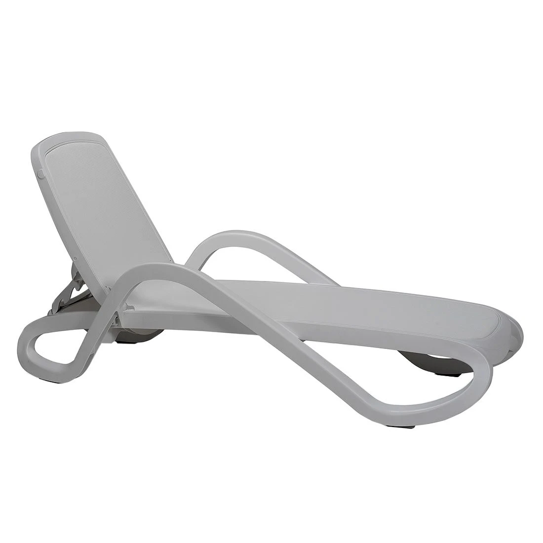 Nardi Alfa Gartenliege Kunststoff/Textilene Grau 2 Nardi Alfa Gartenliege Kunststoff/Textilene Grau – Bild 2