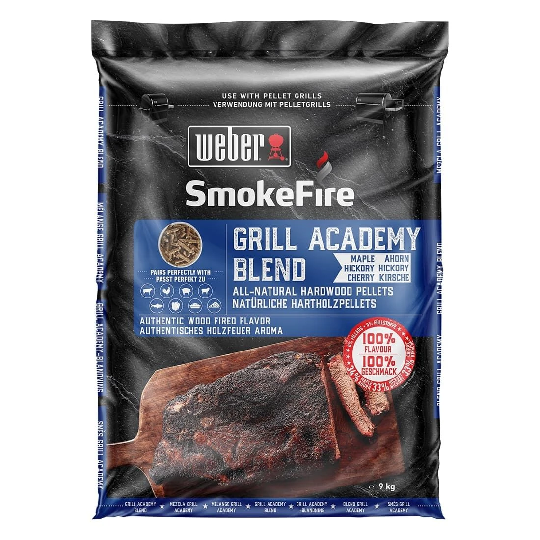 Weber SmokeFire 100 % Natürliche Holzpellets Grillacademie 9kg Schwarz 1 Weber SmokeFire 100 % Natürliche Holzpellets Grillacademie 9kg Schwarz