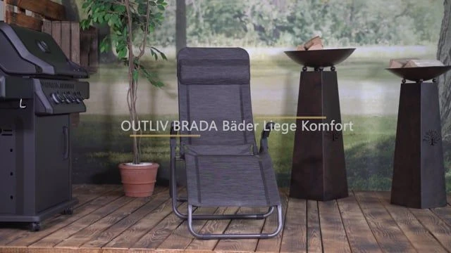 OUTLIV. Brada Bäderliege Stahl/Suntex Anthrazit 1 OUTLIV. Brada Bäderliege Stahl/Suntex Anthrazit