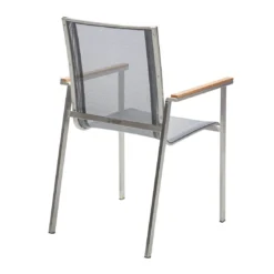 Musterring Brüssel Stapelsessel Edelstahl/Textilene Mit Teakarmlehnen Silbergrau 7 Musterring Brüssel Stapelsessel Edelstahl/Textilene Mit Teakarmlehnen Silbergrau -Gartenmöbel Geschäft 1232861 4