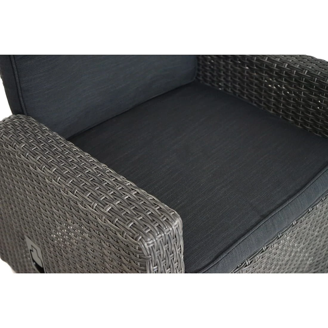 Ploß Rocking Gartensessel Geflecht/Polyester Grau-Braun-Meliert/Anthrazit 6 Ploß Rocking Gartensessel Geflecht/Polyester Grau-Braun-Meliert/Anthrazit – Bild 6