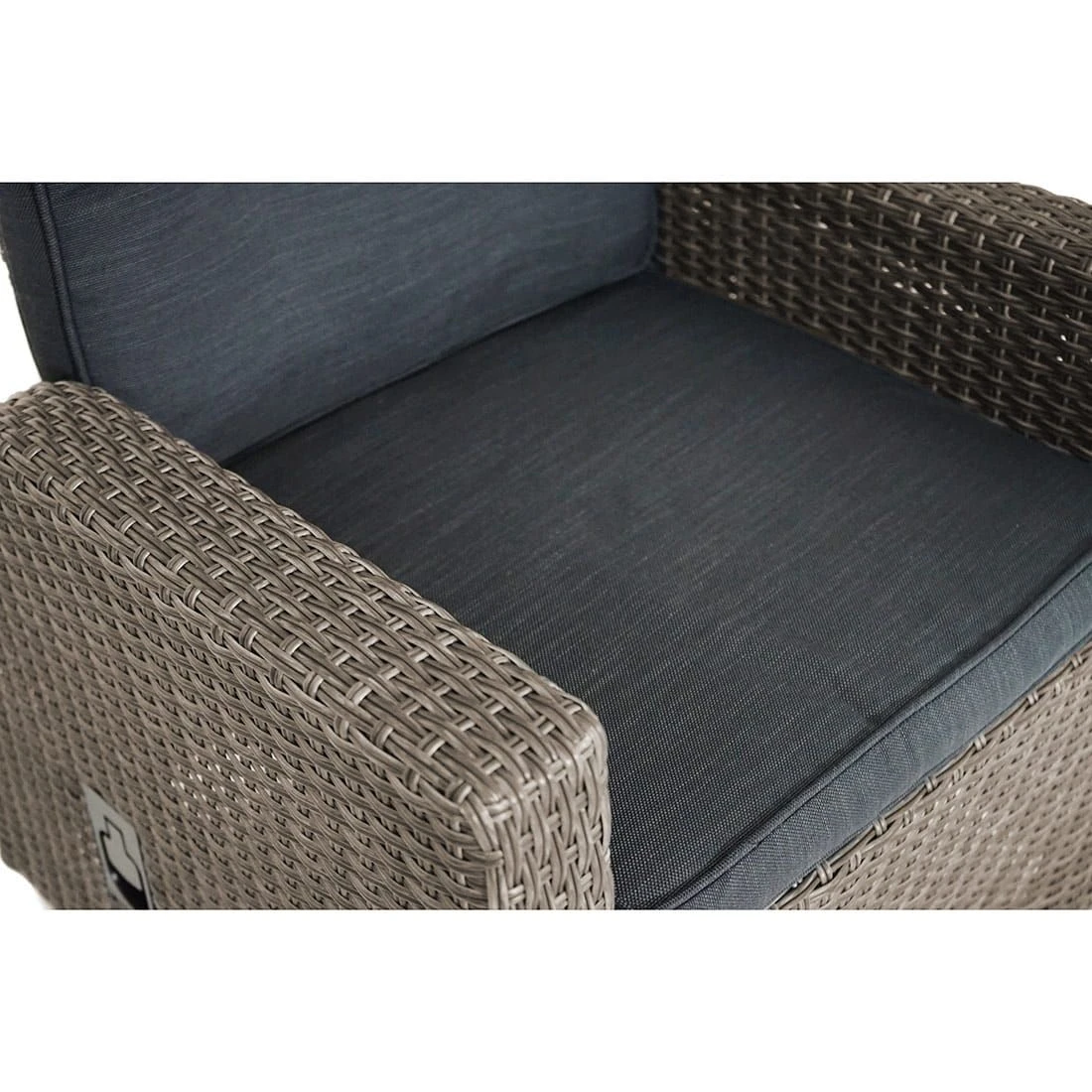 Ploß Rocking Gartensessel Geflecht/Polyester Grau-Braun-Meliert/Anthrazit 8 Ploß Rocking Gartensessel Geflecht/Polyester Grau-Braun-Meliert/Anthrazit – Bild 8