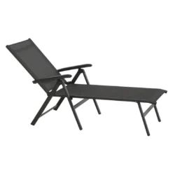 Siena Garden Solana Klappliege Aluminium/Ranotex®-Gewebe Anthrazit/Silber-Schwarz