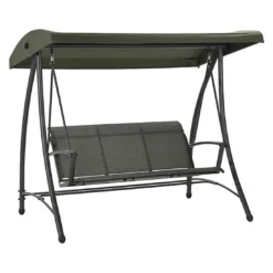 OUTLIV. Rubens Hollywoodschaukel Stahl/Textilene Carbon Black/Moosgrün