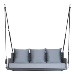 Stern Greta Schaukel Aluminium/Rope Inklusive Kissen Anthrazit/Platin/Seidengrau