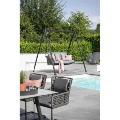 Stern Greta Schaukel Aluminium/Rope Inklusive Kissen Anthrazit/Platin/Seidengrau -Gartenmöbel Geschäft 1258722 3