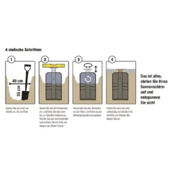 Siena Garden Earthbase Bodenhülse XL - Kunststoff Anthrazit -Gartenmöbel Geschäft 1265806 4