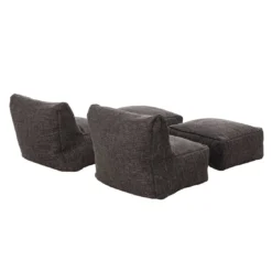 ROOLF Living Loungesesselset Inkl. Hocker Anthrazit 10 ROOLF Living Loungesesselset Inkl. Hocker Anthrazit -Gartenmöbel Geschäft 1304152 4