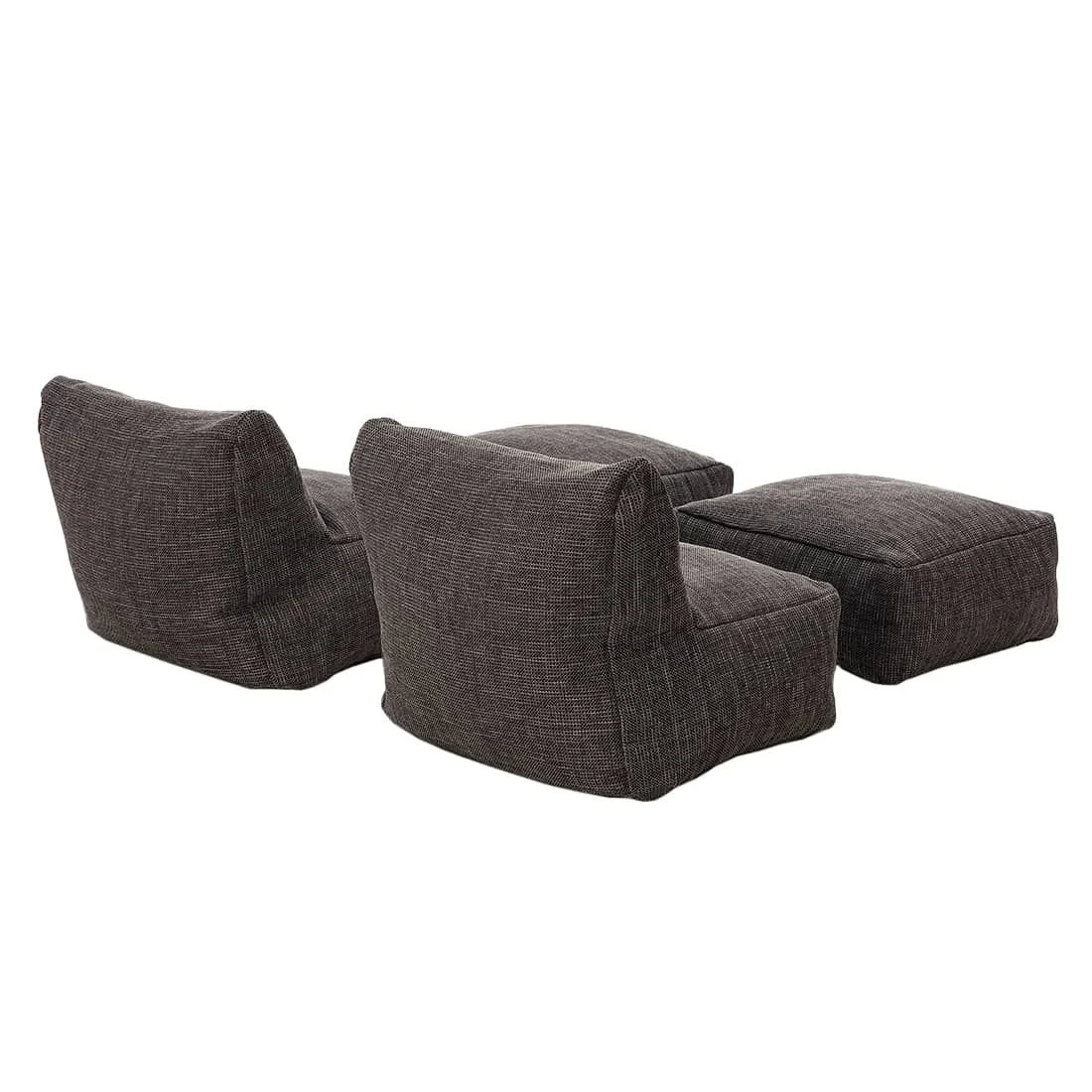 ROOLF Living Loungesesselset Inkl. Hocker Anthrazit 4 ROOLF Living Loungesesselset Inkl. Hocker Anthrazit – Bild 4