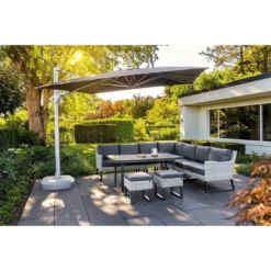 Kettler Palma Wing Modular Hocker Geflecht/Polster White Wash -Gartenmöbel Geschäft 1306231 2