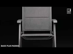 Kettler Basic Plus Klappsessel Aluminium/Outdoorgewebe Silber/Anthrazit Meliert