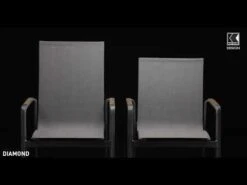 Kettler Diamond Stapelsessel Aluminium/Outdoorgewebe/Teak Silber/Hellgrau