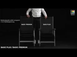 Kettler Basic+ Premium Klappsessel Aluminium/Textilene Silber/Lakritz