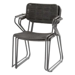 4Seasons Swing Stapelstuhl Edelstahl/Rope Anthrazit -Gartenmöbel Geschäft 4seasons swing stapelstuhl aluminium rope 1356864 5