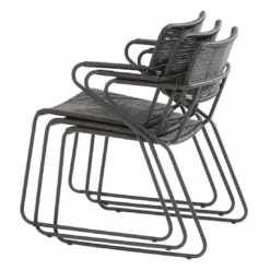 4Seasons Swing Stapelstuhl Edelstahl/Rope Anthrazit -Gartenmöbel Geschäft 4seasons swing stapelstuhl aluminium rope 1356864 6