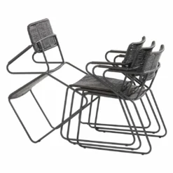 4Seasons Swing Stapelstuhl Edelstahl/Rope Anthrazit -Gartenmöbel Geschäft 4seasons swing stapelstuhl aluminium rope 1356864 7