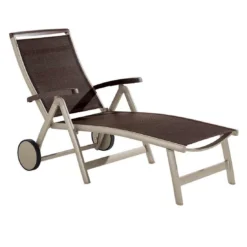Sieger Royal Gartenliege Aluminium/Textilene Champagner/Mocca