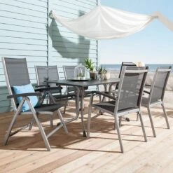 Sieger Bodega Klappsessel Aluminium/Textilene Graphit/Grau -Gartenmöbel Geschäft 651038 3