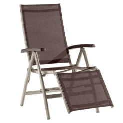 Sieger Bodega Relaxsessel Aluminium/Textilene Champagner/Mocca