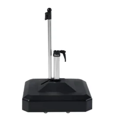 Glatz Schirmsockel R45 Fahrbar Inkl. Standrohr - Eckig Anthrazit 50x50x12 Cm - Ohne Gewichte-Set