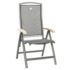 Hartman Raffaelo Klappsessel Aluminium/Textilene Mit Teak-Armlehnen Xerix