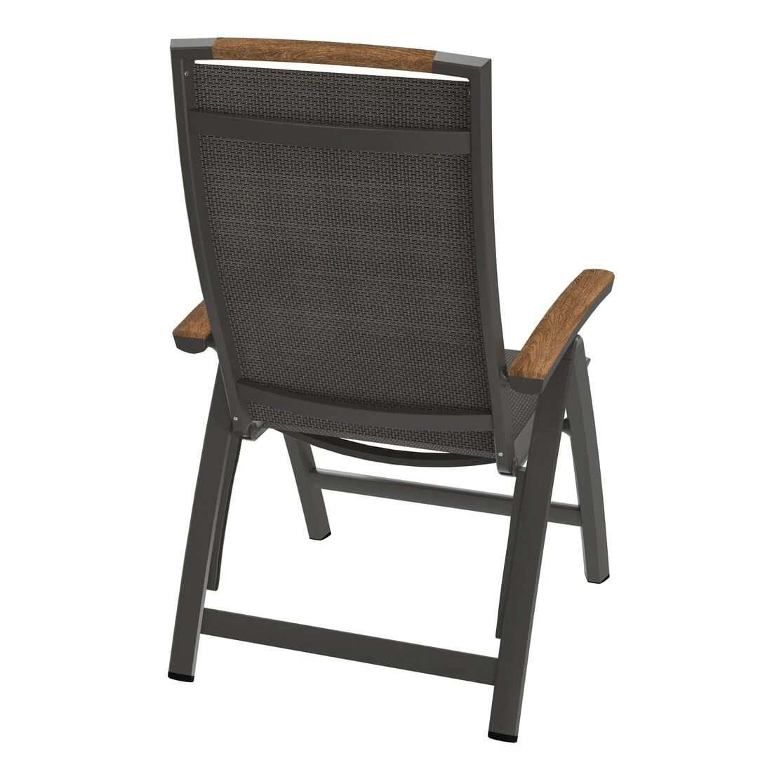 Sieger Catena Klappsessel Aluminium/Textilene Eisengrau/Grau/Teak 3 Sieger Catena Klappsessel Aluminium/Textilene Eisengrau/Grau/Teak – Bild 3