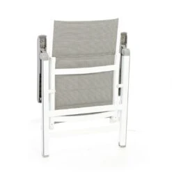 MWH Futosa Klappsessel Aluminium/Textilene Polarweiß/Grau -Gartenmöbel Geschäft 833836 3