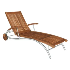 Balke SINGAPUR I Gartenliege Edelstahl/Akazie Geölt