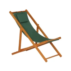 Siena Garden Faro Beach-Liegestuhl Holz/Textilene Grün