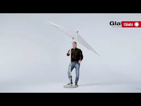 Glatz Alu Smart Easy Mittelstockschirm 250x200cm Ash 1 Glatz Alu Smart Easy Mittelstockschirm 250x200cm Ash