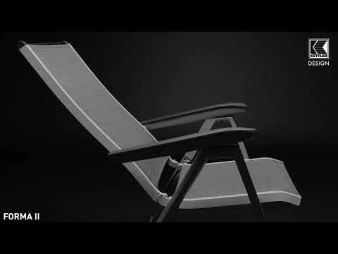 Kettler Forma II Klappsessel Aluminium/Textilene Silber/Graphit 1 Kettler Forma II Klappsessel Aluminium/Textilene Silber/Graphit