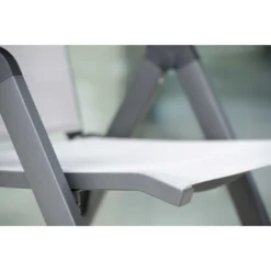 Stern New Top Klappsessel Aluminium/Textilene Anthrazit/Silber -Gartenmöbel Geschäft 960226 4