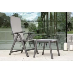 Stern New Top Klappsessel Aluminium/Textilene Anthrazit/Silber -Gartenmöbel Geschäft 960226 6